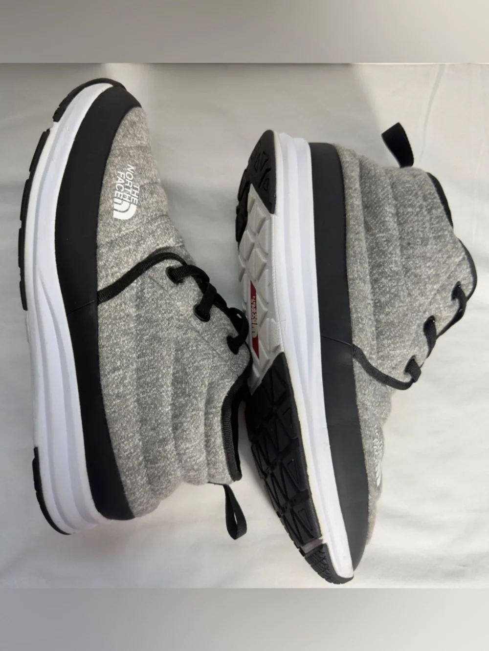 The North Face Kids Gray Quilted Lace-Up Boots